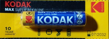 Батарейка щелочная (Alkaline) AAA Kodak Max Super LR03 Цена за 1шт.
Щелочные бат. . фото 2