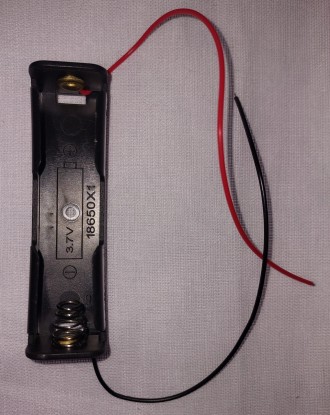 Контейнер (бокс, холдер, кассетница) для 1 аккумулятора типа 18650 с проводами
 . . фото 3