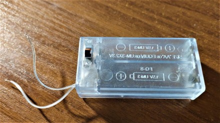  
 
Контейнер із вимикачем із боку (бокс, холдер, касетниця) для 2 батарейок тип. . фото 2