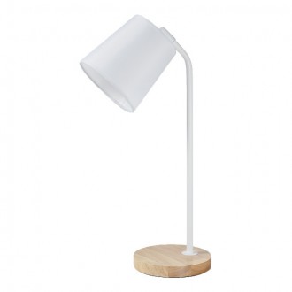 Настольная лампа ALBERTO WHITE Italian Natural Series 60W E27 белая LUMANO, ALBE. . фото 9