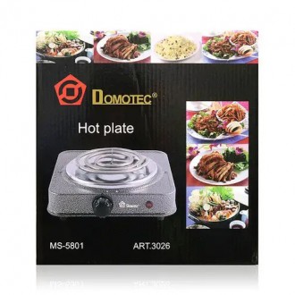 Електроплита спіральна настільна плита Domotec MS-5801 1000 W, Переносна компактна електроплита. . фото 14 Не у кожного є можливість та необхідність встановлення повноцінної плити. Для ек. . фото 14