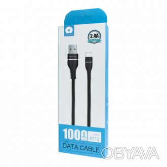 Кабель WUW Micro USB Charge Cable X112V8 имеет разъем USB Type-C и длиной в 1м. . . фото 1
