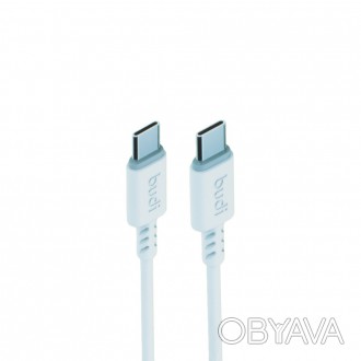 Кабель M8J011TT - USB-кабель Budi Type-C to Type-C cable 2.4A 1m имеет разъемы U. . фото 1