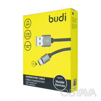 Кабель M8J206T09-BLK (DC206T30B) - USB-кабель Budi Type-C to USB Charge/Sync 3м . . фото 1