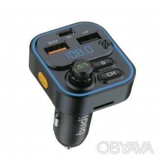 Bluetooth FM Transmitter Dual USB charging QC3.0+1A + Type C PD 20W - це пристрі. . фото 1