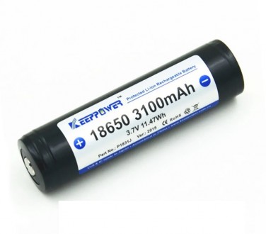 Аккумулятор Keeppower Panasonic Li-ion 18650 3100mAh с защитой
Цена указана за 1. . фото 2
