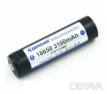 Аккумулятор Keeppower Panasonic Li-ion 18650 3100mAh с защитой
Цена указана за 1. . фото 1