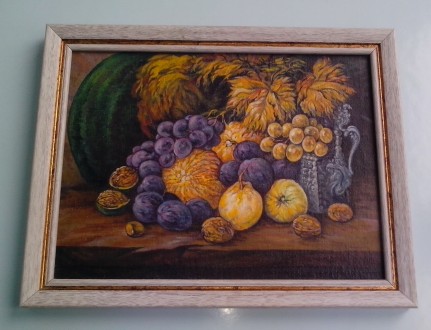 Продам оригинальную картину  "Натюрморт с фруктами".
Картина нарисова. . фото 4