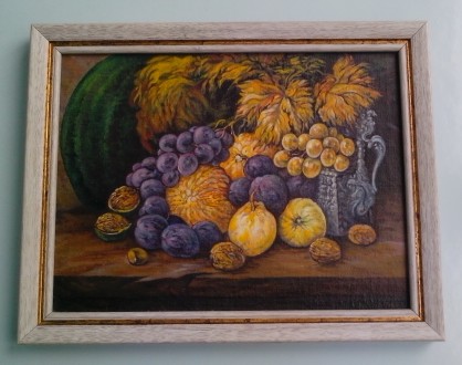 Продам оригинальную картину  "Натюрморт с фруктами".
Картина нарисова. . фото 3