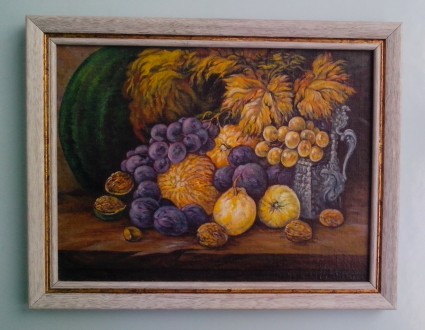 Продам оригинальную картину  "Натюрморт с фруктами".
Картина нарисова. . фото 6