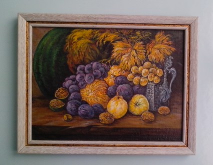 Продам оригинальную картину  "Натюрморт с фруктами".
Картина нарисова. . фото 5