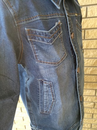 Куртка мужская джинсовая стрейчевая больших размеров VIGOOCC. Незаменима для осе. . фото 6