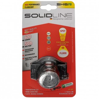 Налобний фонарь на аккумуляторе Led Lenser Solidline SH6R, 600/250/30
 
SH6R вес. . фото 3