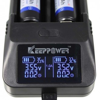 Зарядний пристрій Keeppower L2 plus з дисплеями
Опис:
Регульований струм заряду . . фото 9