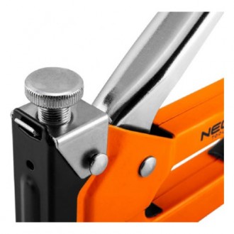 Степлер NEO Tools 4-14 мм; скобы J; сталь 16-032 предназначен для работы с мебел. . фото 5