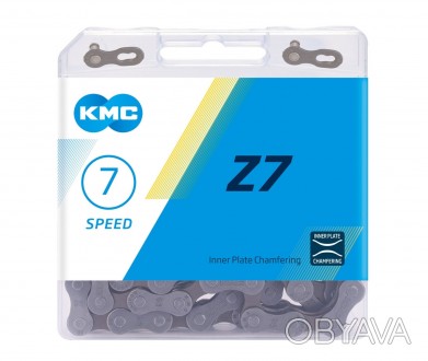 
Цепь KMC Z7 подходит для скоростных велосипедов с 6 и 7 звездами. Цепь индексир. . фото 1