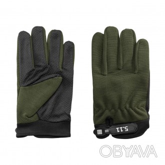 Тактические перчатки 5.11 с закрытыми пальцами Оливковый, L