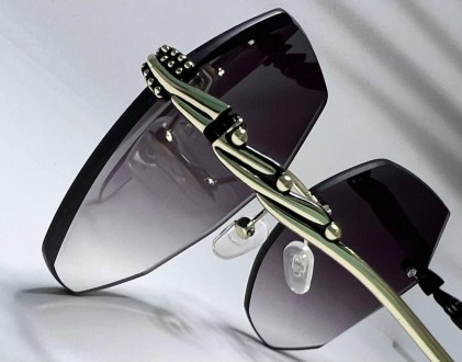 Солнцезащитные женские очки многоугольные безоправные
защита от ультрафиолета uv. . фото 3