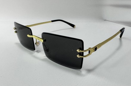 Солнцезащитные унисекс прямоугольные безоправные очки
защита от ультрафиолета uv. . фото 2