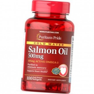 Рыбий жир лосося Puritan's Pride Salmon Oil 500 mg 100 гел капс
✅Только оригинал. . фото 2