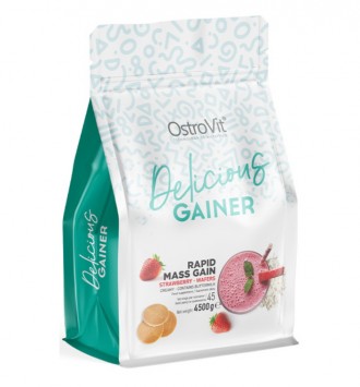 Гейнер для набора массы OstroVit Delicious Gainer Rapid Mass Gain 4,5кг. Київ. фото 1 Гейнер для набора массы OstroVit Delicious Gainer Rapid Mass Gain 4,5кг. Київ. фото 1