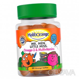 Mr.Men Little Miss Omega-3 & Multivitamins от компании Haliborange – добавка с о. . фото 1