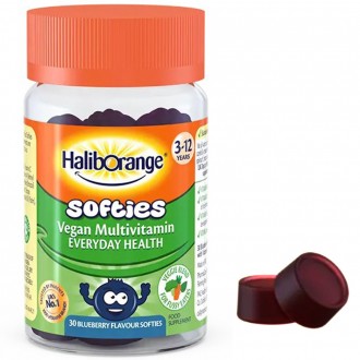  Haliborange Softie Vegan Multivitamin 30 softies со вкусом черники - пищевая до. . фото 2