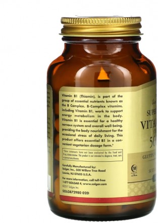 Vitamin B1 500 mg от Solgar – пищевая добавка для всех, кто хочет дополнить свой. . фото 5
