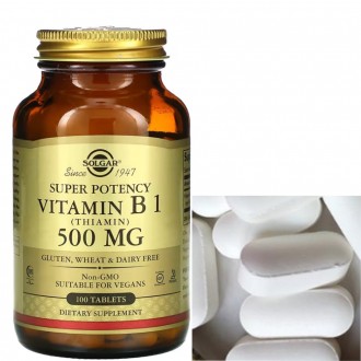 Vitamin B1 500 mg от Solgar – пищевая добавка для всех, кто хочет дополнить свой. . фото 2