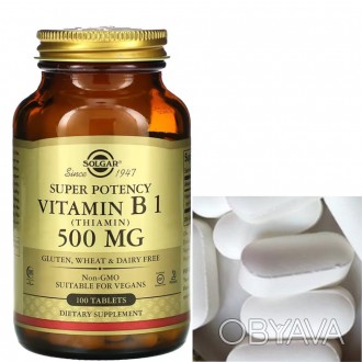 Vitamin B1 500 mg от Solgar – пищевая добавка для всех, кто хочет дополнить свой. . фото 1