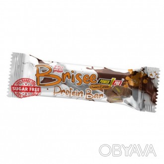 Протеиновый батончик Brisee Protein Bar 25% Sugar Free Peanut & Caramel от Power. . фото 1