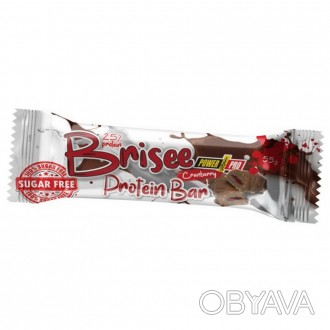 Протеиновый батончик Brisee Protein Bar 25% Sugar Free Cranberry от Power Pro, с. . фото 1