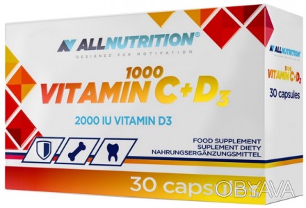 Vitamin C + D3 от AllNutrition – это добавка в форме капсул, которая полностью у. . фото 1