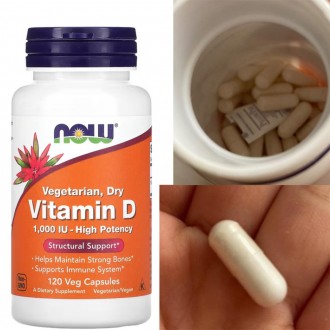 Vegetarian, Dry Vitamin D 1000 IU от NOW – витамин D2, или эргокальциферол, пред. . фото 2