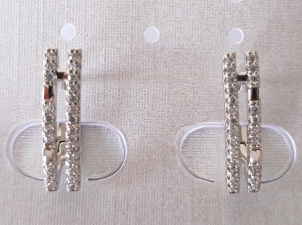 Позолоченные серьги Xuping Jewelry инкрустированы цирконами, английская застежка. . фото 4