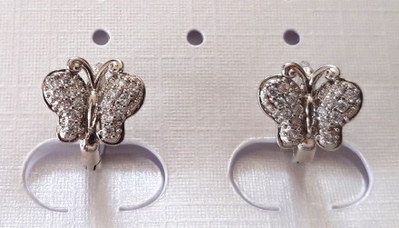 Позолоченные серьги Xuping Jewelry кольца инкрустированы цирконами. В основе изд. . фото 3