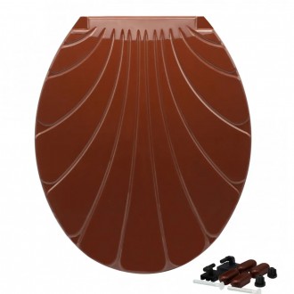Достоинства коричневого сиденья для унитаза «Ракушка»
	Пластиковое сиденье хорош. . фото 3