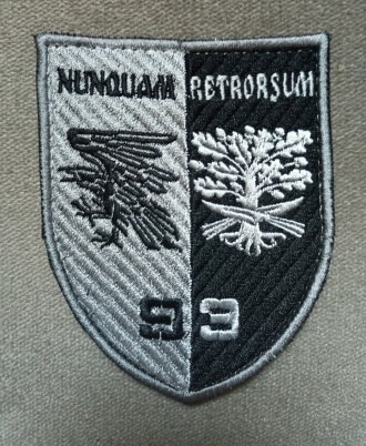 Шеврон 93 ОМБр Холодный Яр NUNQUAM RETRORSUM. Липовая Долина. фото 1 Шеврон 93 ОМБр Холодный Яр NUNQUAM RETRORSUM. Липовая Долина. фото 1