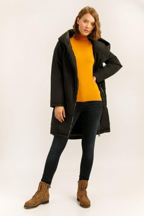 Длинное куртка женская демисезонная от финского бренда Finn Flare. Оптимально по. . фото 4