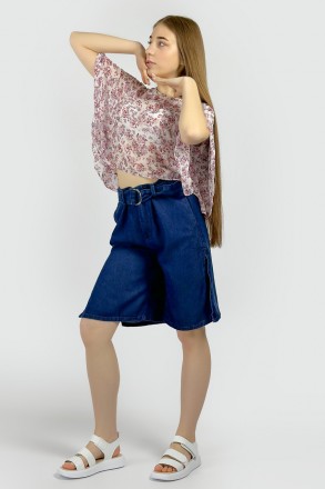 
Женские шорты-бермуды от испанского бренда Pull & Bear. Свободный силуэт и разр. . фото 3