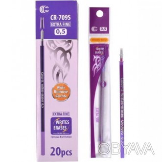 Стержень гелевий для ручки "пише-стирає", колір фіолетовий. Індивідуальна упаков. . фото 1