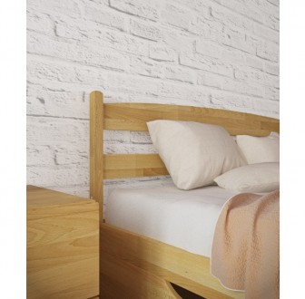 Лика - лаконичная кровать из бука. Элегантный дизайн кровати, ее плавность линий. . фото 5