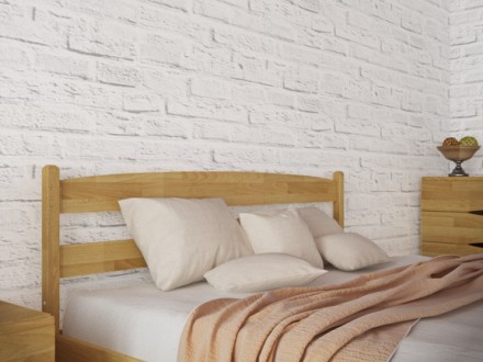 Лика - лаконичная кровать из бука. Элегантный дизайн кровати, ее плавность линий. . фото 6