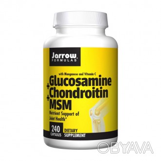  Jarrow Formulas Glucosamine + Chondroitin + MSM містить сульфат глюкозаміну, су. . фото 1