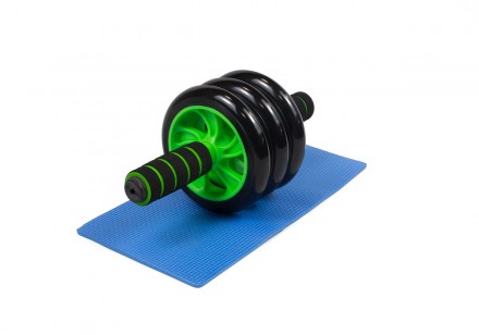 Ролик для пресса EasyFit с ковриком Зеленый (3 колеса). Київ. фото 1 Ролик для пресса EasyFit с ковриком Зеленый (3 колеса). Київ. фото 1