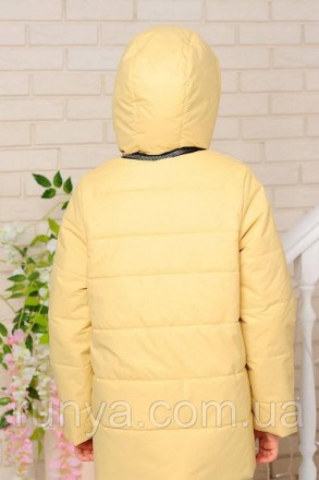 Очень модная детская куртка для девочек. Куртка имеет съемный капюшон (конструкт. . фото 4