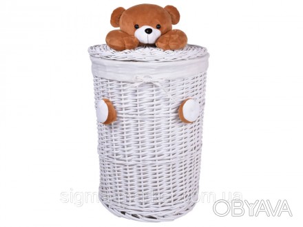 Oпіс:
Плетений кошик з плюшевим ведмедиком 42х58 см
Розмір: L
Місткість: 75 л
Ко. . фото 1