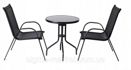 Наш комплект складається з 2 зручних стільців і столу з отвором в центрі стільни. . фото 4