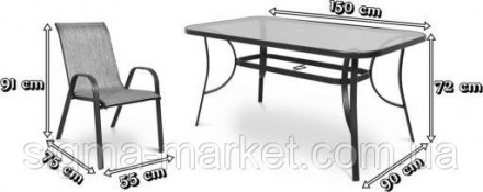 Наш комплект складається з 2 зручних стільців і столу з отвором в центрі стільни. . фото 8