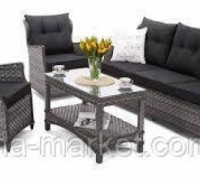 опис
Набір садових меблів
Siena
колір: сірий/світло-сірий
Склад набору: диван, 2. . фото 10